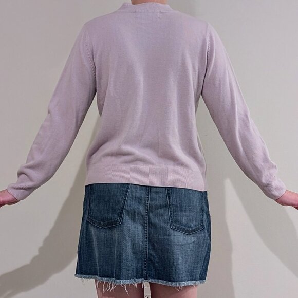 Sag Harbor Long Sleeve Lilac Purple Mock Neck Turtleneck Sweater, Size Large - Picture 2 of 4